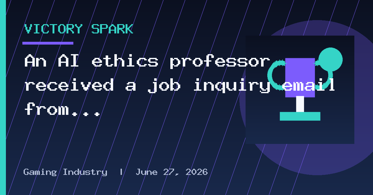 An AI ethics professor received a job inquiry email from an AI agent that