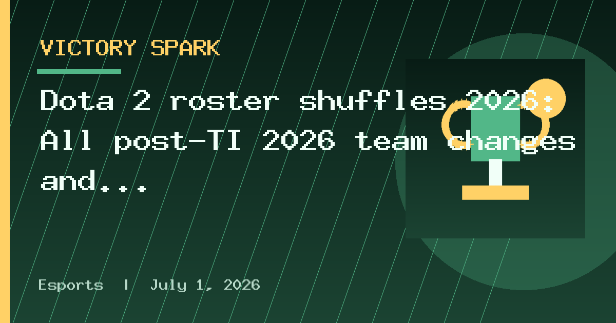 Dota 2 roster shuffles 2026: All post-TI 2026 team changes and rumors