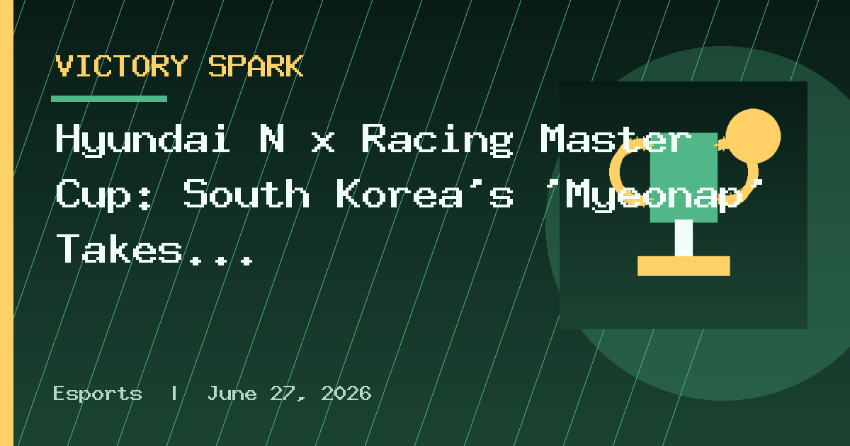 Hyundai N x Racing Master Cup: South Korea's 'Myeonap' Takes Victory