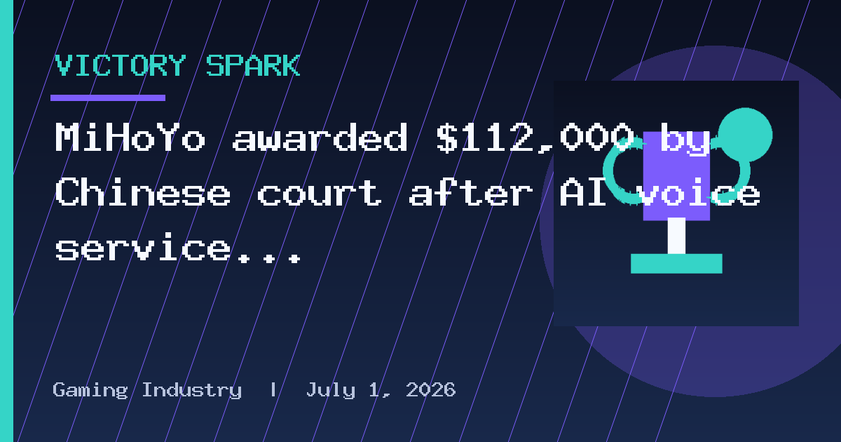 MiHoYo awarded $112,000 by Chinese court after AI voice service dupes Genshin