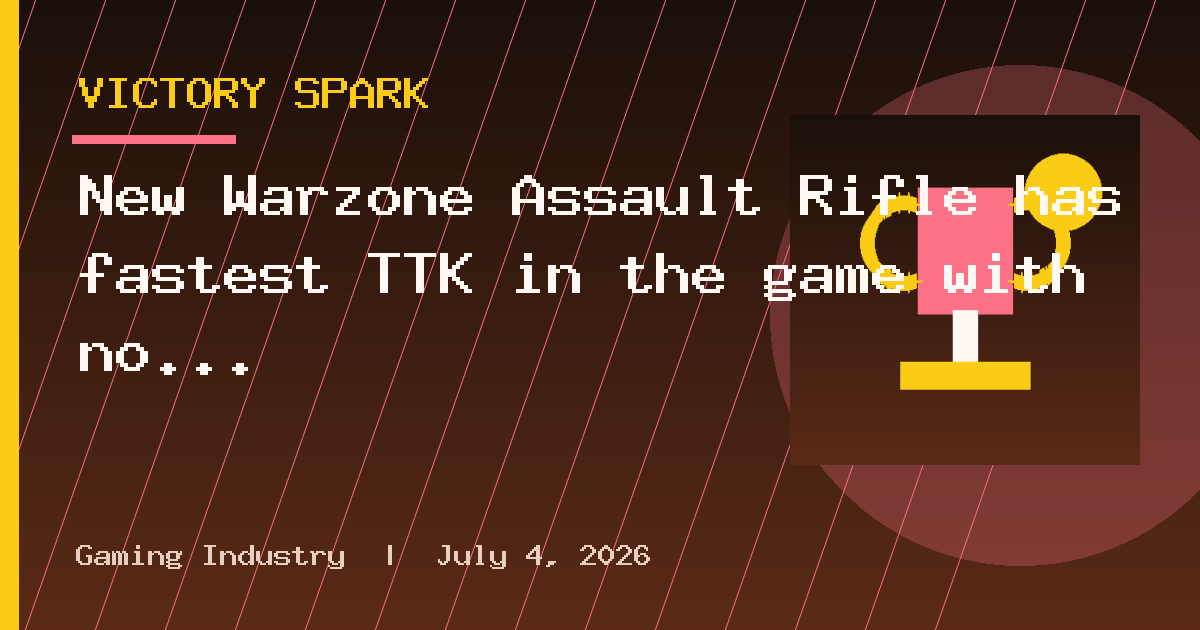 New Warzone Assault Rifle has fastest TTK in the game with no recoil
