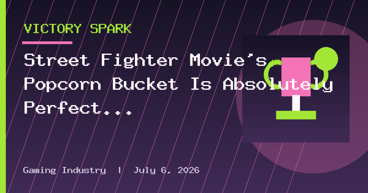 Street Fighter Movie’s Popcorn Bucket Is Absolutely Perfect. No Notes